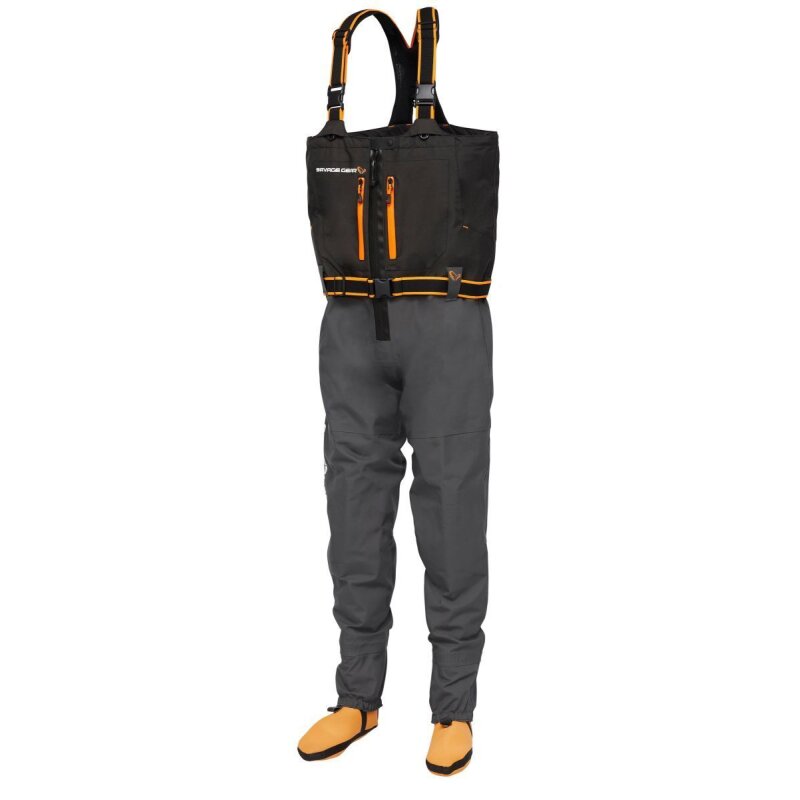 SAVAGE GEAR SG8 Chest Zip Wader M Gr.42-44 Grey/Black