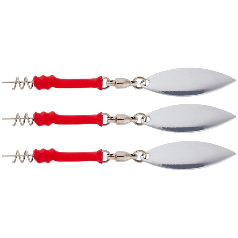 SAVAGE GEAR Screwin Spin Teaser M Silver Red 3Stk. SAVAGE GEAR Screwin Spin Teaser M Silver Red 3Stk.