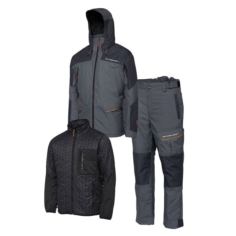 SAVAGE GEAR Thermo Guard 3-Piece Suit S Charcoal Grey Melange