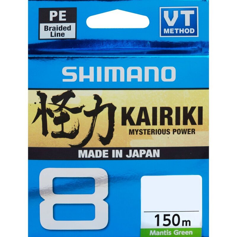 SHIMANO Kairiki 8 0,16mm 10,3kg 150m Mantis Green (0,11 € pro 1 m)