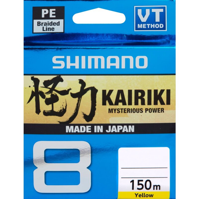SHIMANO Kairiki 8 0,16mm 10,3kg 150m Yellow (0,11 € pro 1 m)