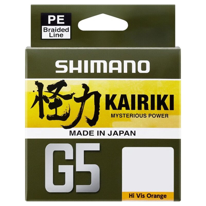 SHIMANO Kairiki G5 0,17mm 6,9kg 150m His-Vis Orange (0,09 € pro 1 m)