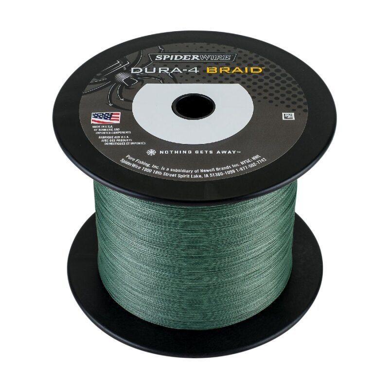 SPIDERWIRE Dura 4 Braid 0,12mm 10,5kg 1800m Moss Green (0,05 € pro 1 m)