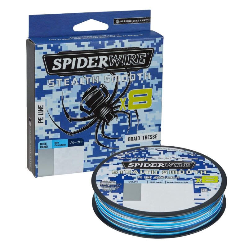SPIDERWIRE Stealth Smooth 8 0,23mm 23,6kg 150m Blue Camo (0,12 € pro 1 m)