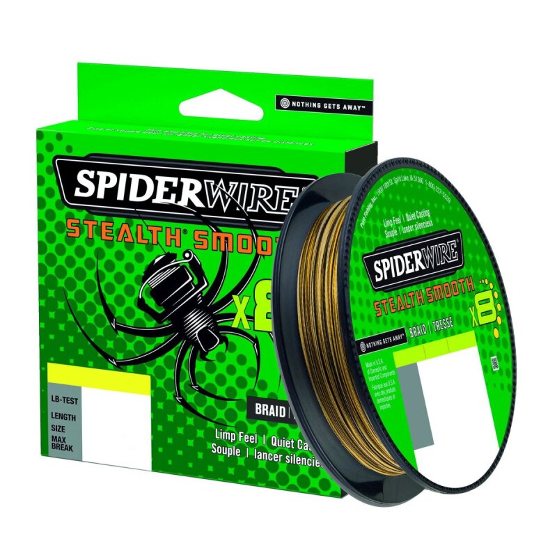 SPIDERWIRE Stealth Smooth 8 0,23mm 23,6kg 150m Camo (0,12 € pro 1 m)