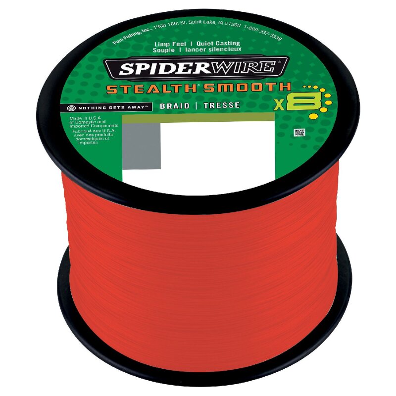 SPIDERWIRE Stealth Smooth 8 0,14mm 16,5kg 2000m Code Red (0,08 € pro 1 m)