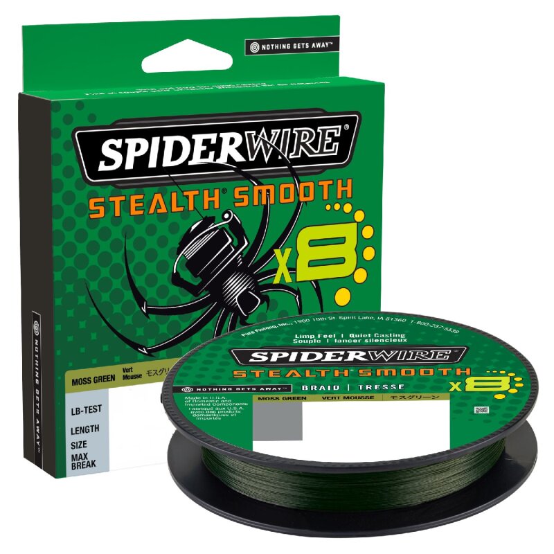 SPIDERWIRE Stealth Smooth 8 0,29mm 26,4kg 300m Moss Green (0,09 € pro 1 m)