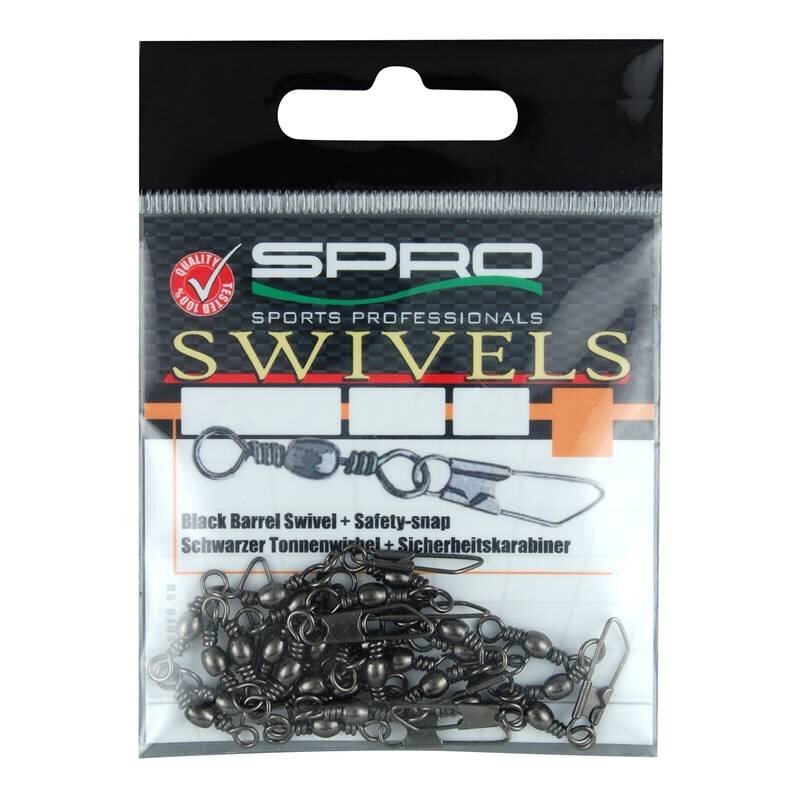 SPRO Barrel Swivel Tönnchenwirbel mit Safety Snap Gr.18 4kg 10Stk. SPRO Barrel Swivel Tönnchenwirbel mit Safety Snap Gr.18 4kg 10Stk.