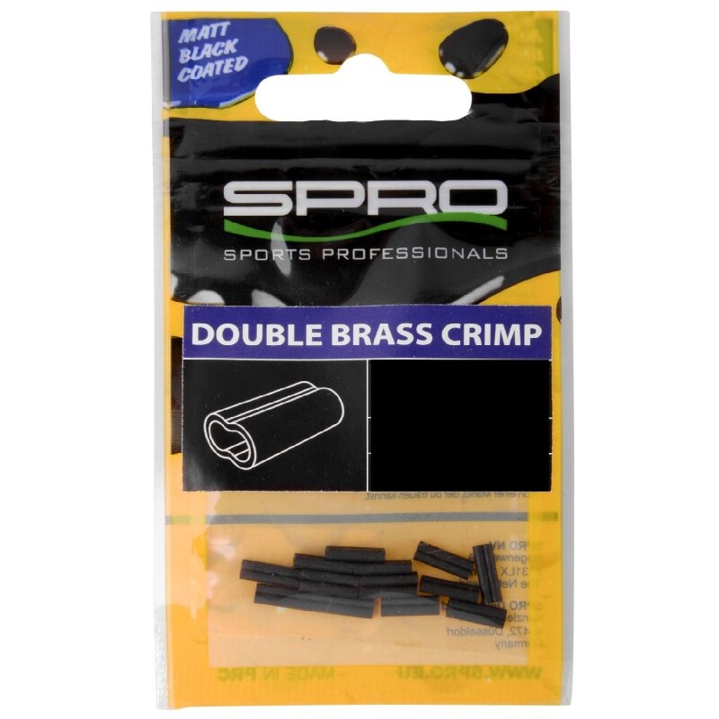 SPRO Matte Black W-Brass Crimp 1,2x2,6x8mm Matt Schwarz 17Stk. SPRO Matte Black W-Brass Crimp 1,2x2,6x8mm Matt Schwarz 17Stk.