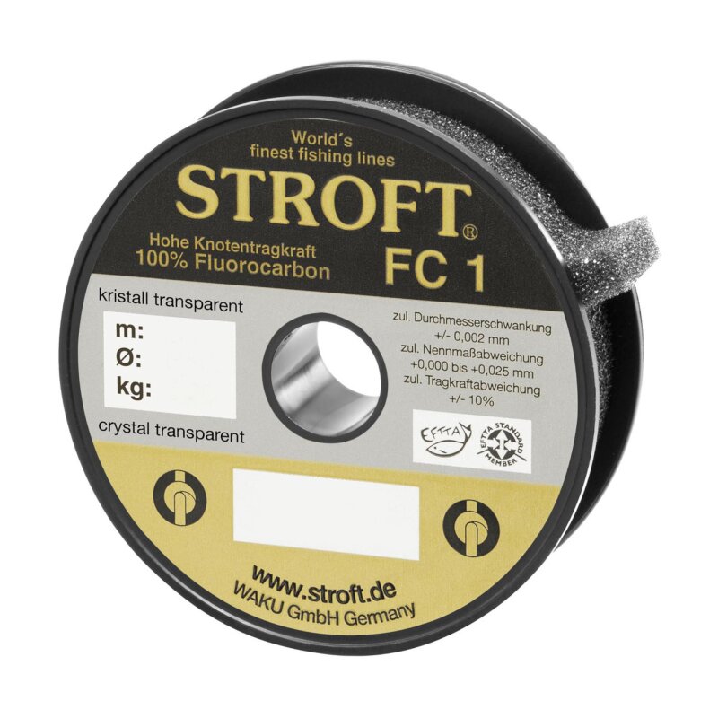 STROFT FC1 0,26mm 6,3kg 25m Kristall Transparent (0,60 € pro 1 m)