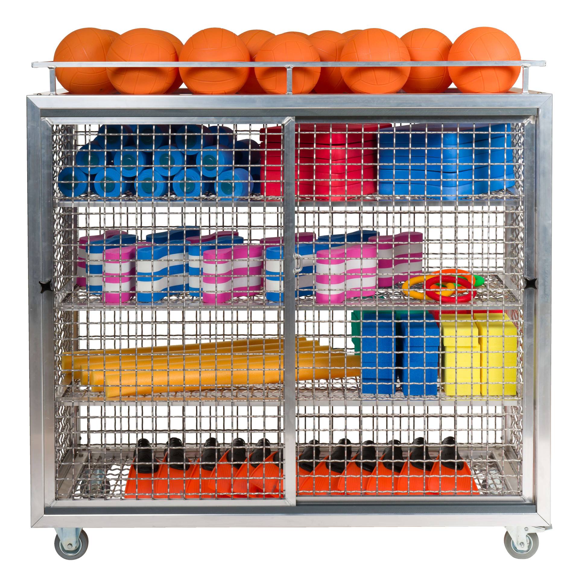 Sport-Thieme Gitterregalwagen "Schwimmbad", 125x62x125 cm, Mit Rädern Sport-Thieme Gitterregalwagen "Schwimmbad", 125x62x125 cm, Mit Rädern von Sport-Thieme