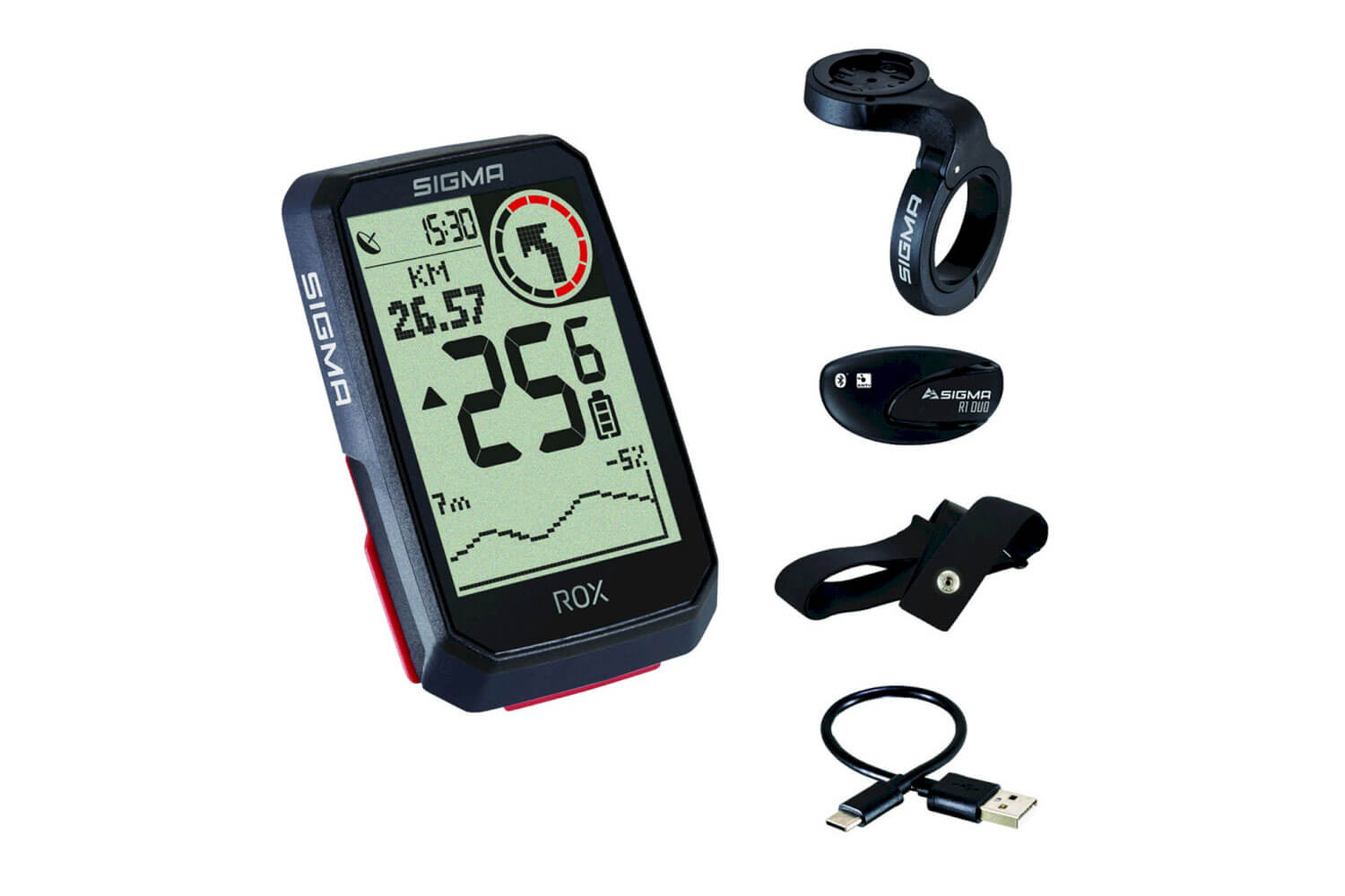 Sigma Rox 4.0 (GPS) inkl. Herzfrequenz Fahrradcomputer von Sigma