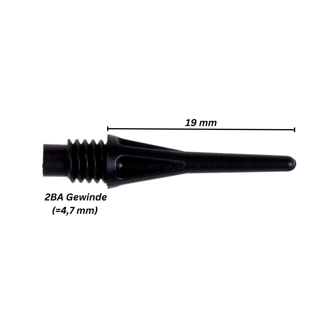 Softspitze Karella Pro-Tip 2BA Gewinde 100 St. Schwarz Softspitze Karella Pro-Tip 2BA Gewinde 100 St. Schwarz