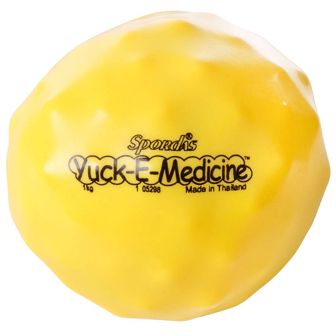 Spordas Medizinball "Yuck-E-Medicine", 1 kg, ø 12 cm, Gelb von Spordas