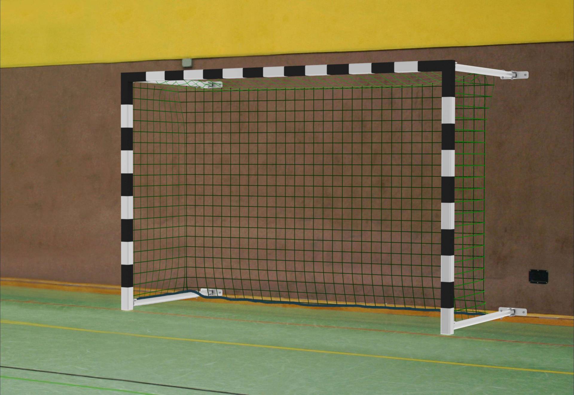 Sport-Thieme Handballtor mit Wandbefestigung, schwenkbar, Rot-Silber Sport-Thieme Handballtor mit Wandbefestigung, schwenkbar, Rot-Silber von Sport-Thieme