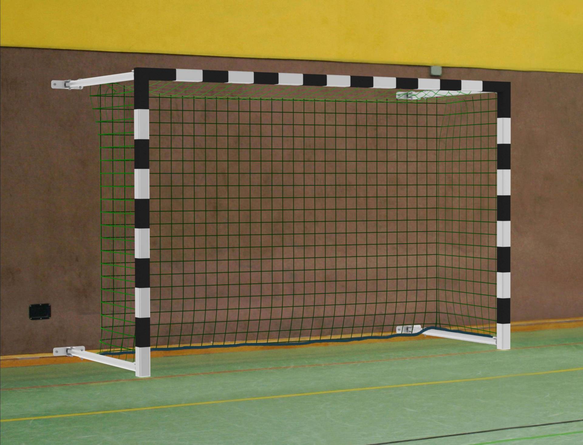 Sport-Thieme Handballtor mit Wandbefestigung, schwenkbar inkl. Netzbefestigung SimplyFix, Schwarz-Silber Sport-Thieme Handballtor mit Wandbefestigung, schwenkbar inkl. Netzbefestigung SimplyFix, Schwarz-Silber von Sport-Thieme
