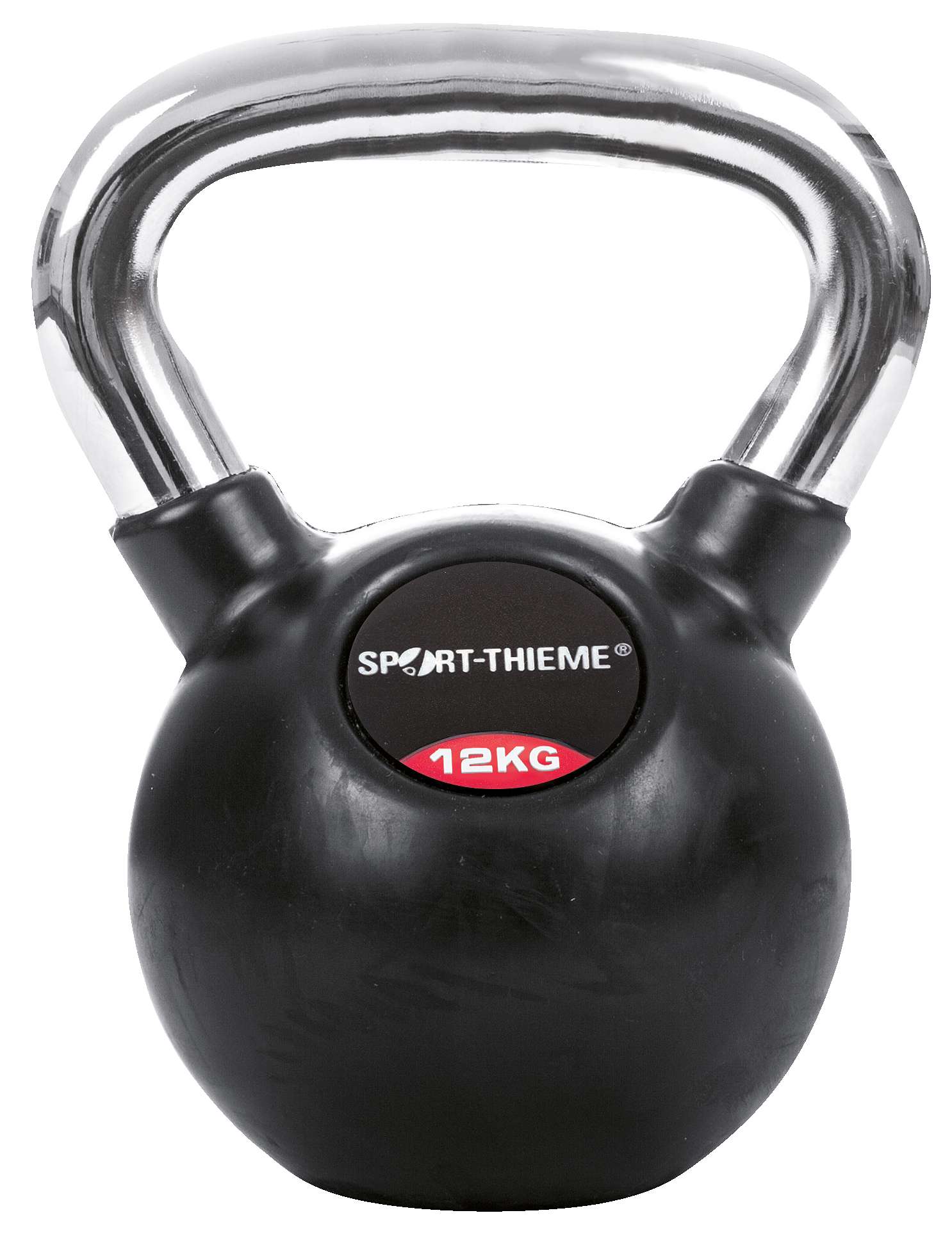 Sport-Thieme Kettlebell "Gummiert mit glattem Chrom-Griff", 12 kg von Sport-Thieme