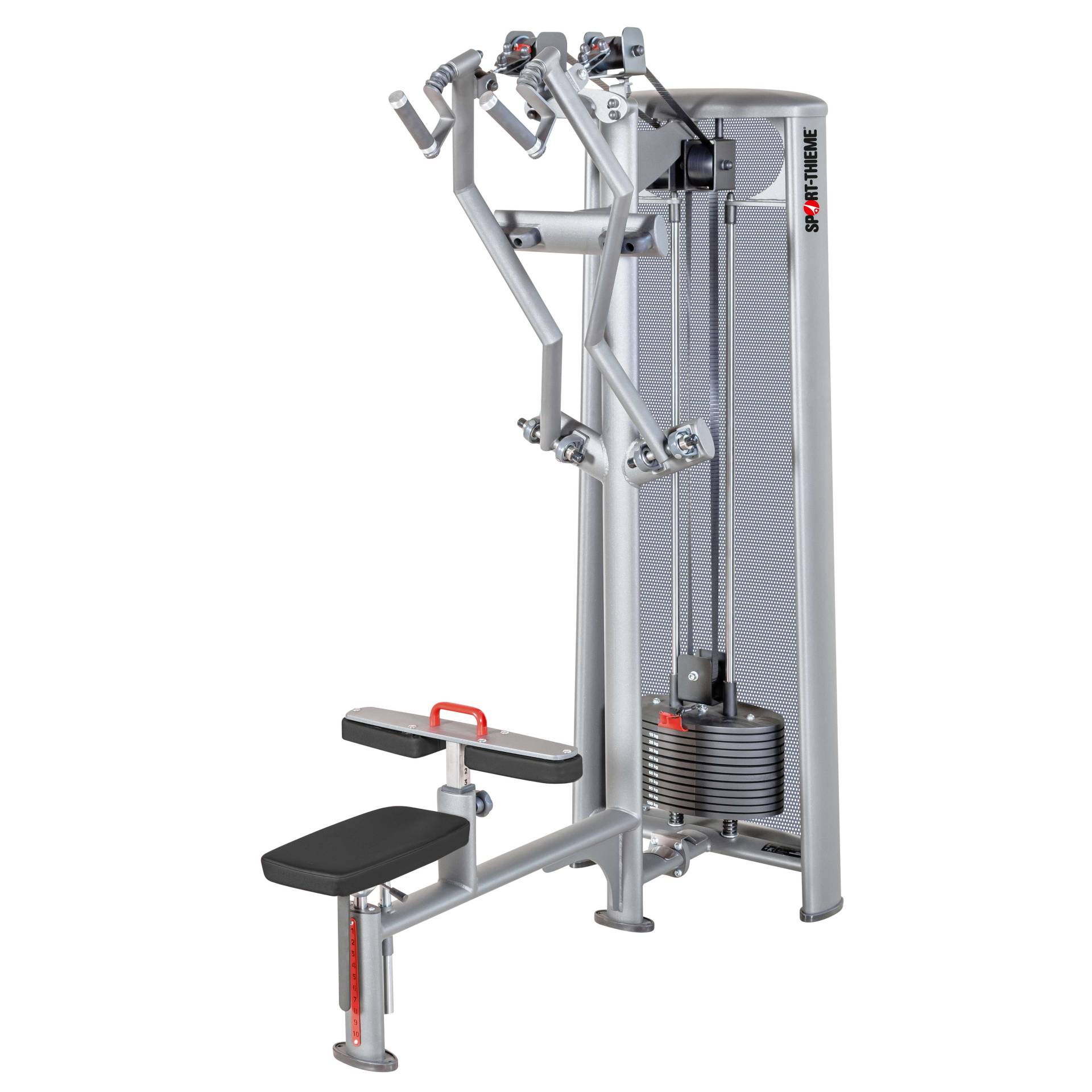 Sport-Thieme Latzug-Maschine "OV", Mit schwarzer Lochblechverkleidung Sport-Thieme Latzug-Maschine "OV", Mit schwarzer Lochblechverkleidung von Sport-Thieme