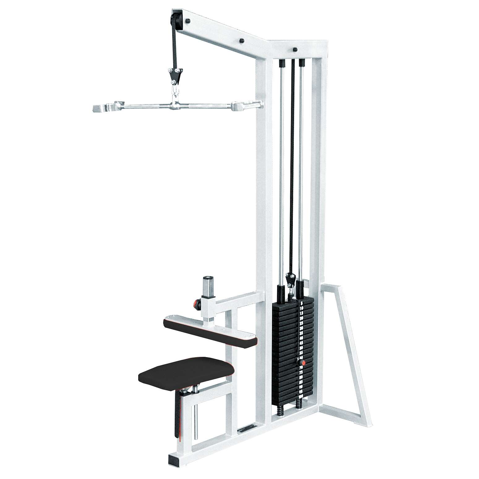 Sport-Thieme Latzug-/Latruder-Maschine "SQ" (vertikal), Mit schwarzer Lochblechverkleidung Sport-Thieme Latzug-/Latruder-Maschine "SQ" (vertikal), Mit schwarzer Lochblechverkleidung von Sport-Thieme