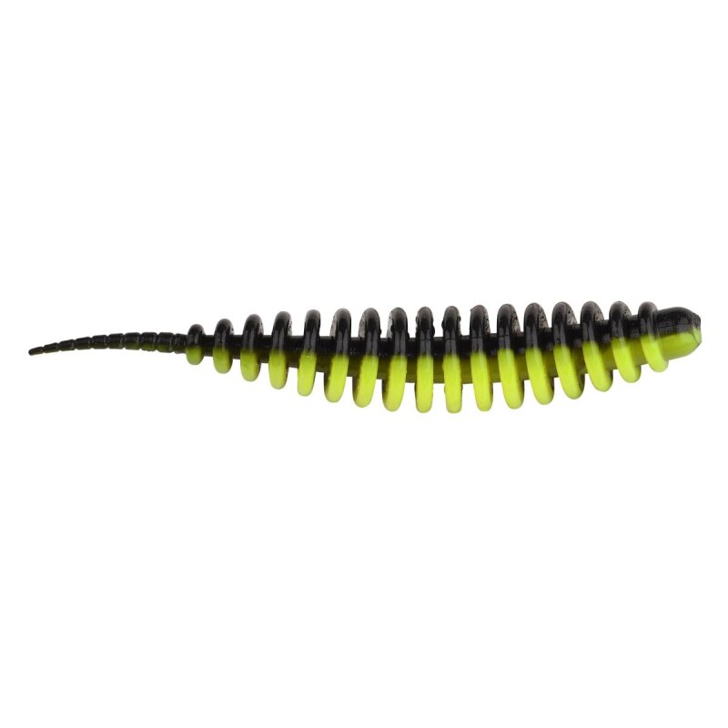 TROUT MASTER Worm 6,5cm Black Lime 8Stk.