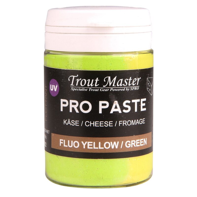 TROUTMASTER Pro Paste Cheese 60g Fluo Yellow/Green (78,83 € pro 1 kg) TROUTMASTER Pro Paste Cheese 60g Fluo Yellow/Green (78,83 € pro 1 kg)