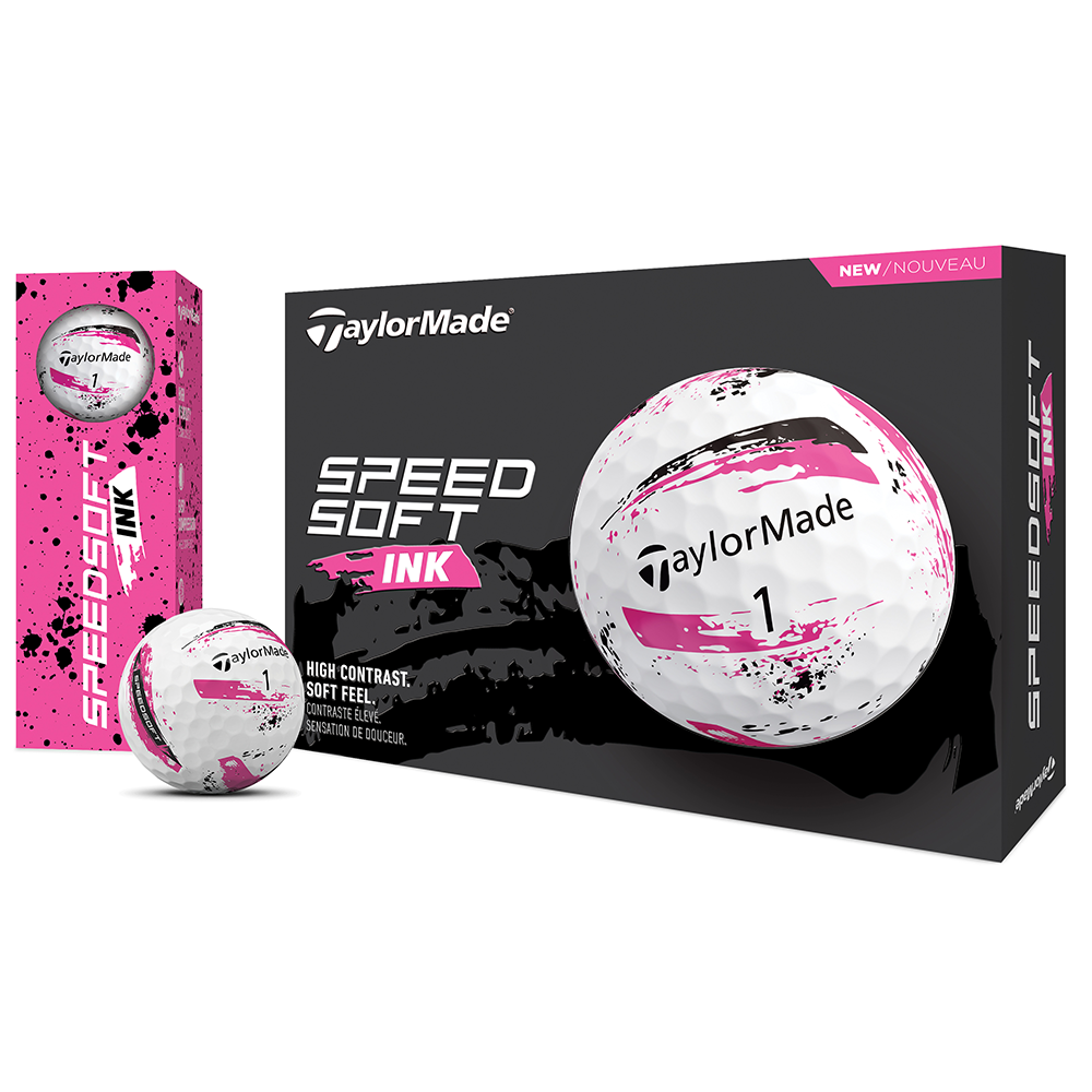 'Taylor Made Speed Soft INK Golfball 12er weiss/schw/pink' von Taylor Made
