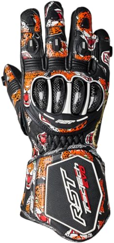 RST TracTech Evo 4 Ltd. Tiger Head Motorad Handschuhe, schwarz/weiß/orange, S von RST
