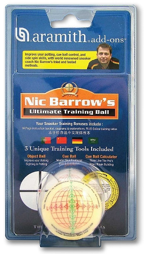 Trainingskugel Snooker Nic Barrow 52mm mit Übungsanleitung Trainingskugel Snooker Nic Barrow 52mm mit Übungsanleitung