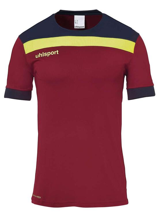 Uhlsport OFFENSE 23 TRIKOT KURZARM 100380401 bordeaux/marine/fluo...