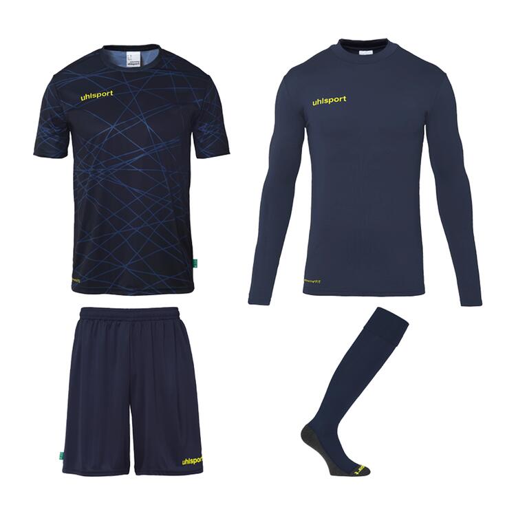 Uhlsport Prediction Torwart Set 100529241 marine/fluo gelb - Gr. L