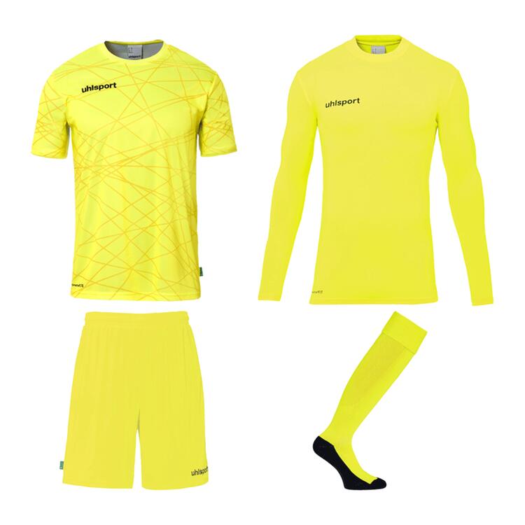 Uhlsport Prediction Torwart Set 100529292 fluo gelb/schwarz - Gr. M