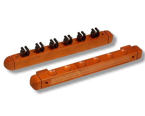 Wandhalter Antik braun für 6 Queues Wandhalter Antik braun für 6 Queues