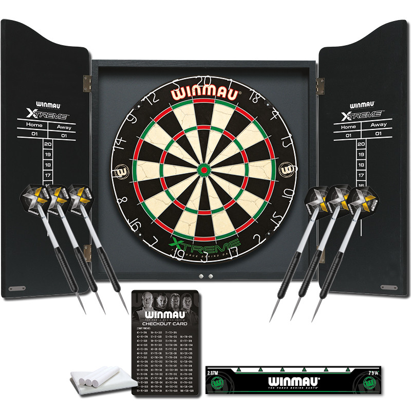 Winmau Dartboard Set „XTREME“ inklusive Cabinet & Darts Winmau Dartboard Set „XTREME“ inklusive Cabinet & Darts