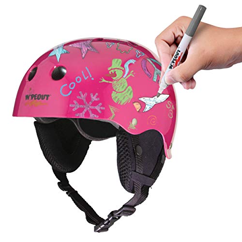 Wipeout Dry Erase Kinderhelm zum Skifahren und Snowboarden, Neonrosa, ab 8 Jahren (WP4358) von Wipeout