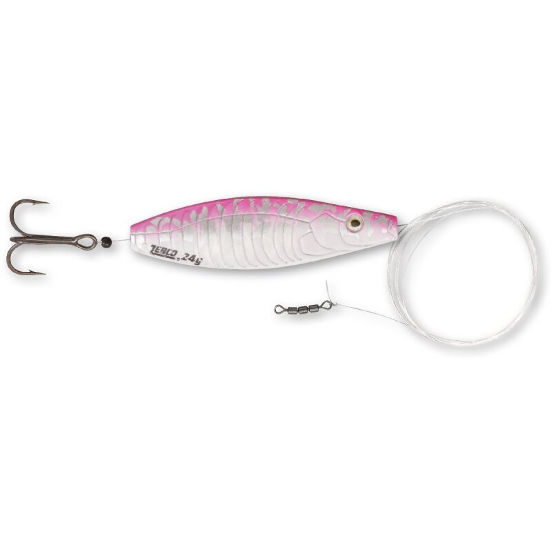 ZEBCO Bulben Gr.4 30g 100cm 0,35mm Pink/Silber/Weiß ZEBCO Bulben Gr.4 30g 100cm 0,35mm Pink/Silber/Weiß