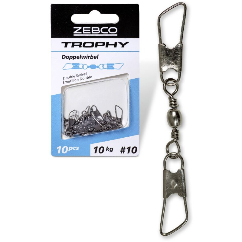 ZEBCO Trophy Doppelwirbel Gr.14 38mm 6kg 10Stk. ZEBCO Trophy Doppelwirbel Gr.14 38mm 6kg 10Stk.