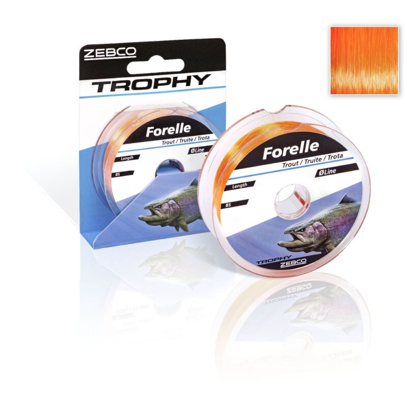 ZEBCO Trophy Forelle 0,18mm 2,9kg 300m Fluo Orange (0,01 € pro 1 m)