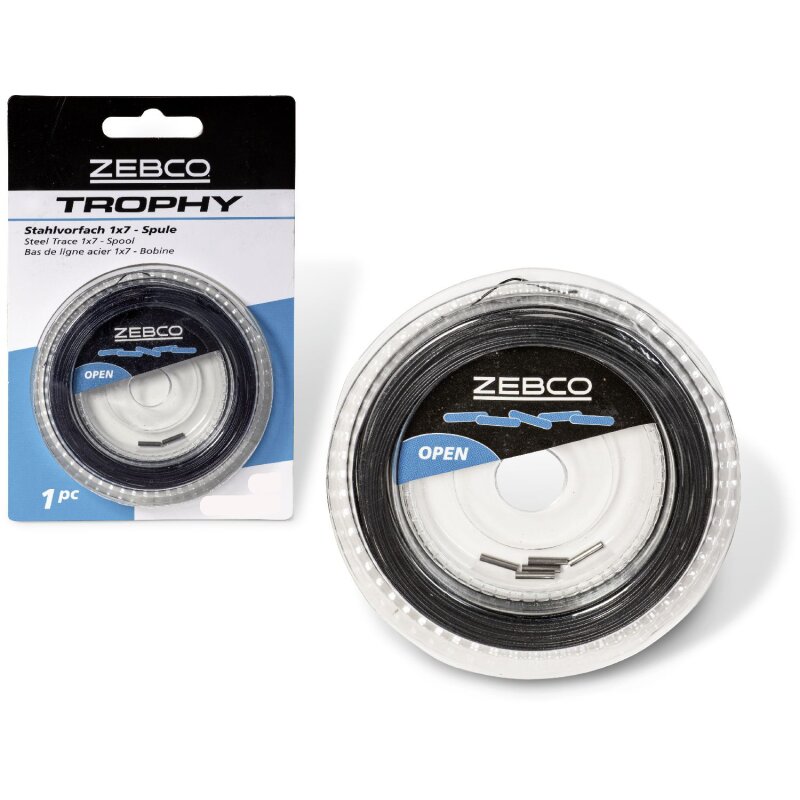 ZEBCO Trophy Stahlvorfach 1x7 Spule 6kg 10m ZEBCO Trophy Stahlvorfach 1x7 Spule 6kg 10m