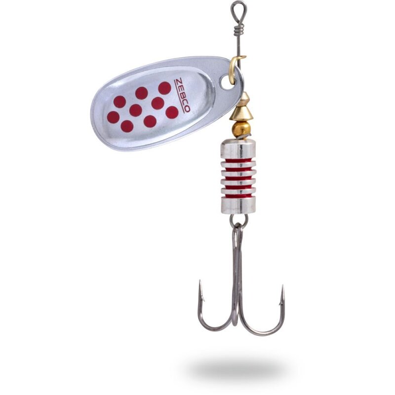 ZEBCO Trophy Z-Swirl No.1 4g Silber/Red Dots ZEBCO Trophy Z-Swirl No.1 4g Silber/Red Dots