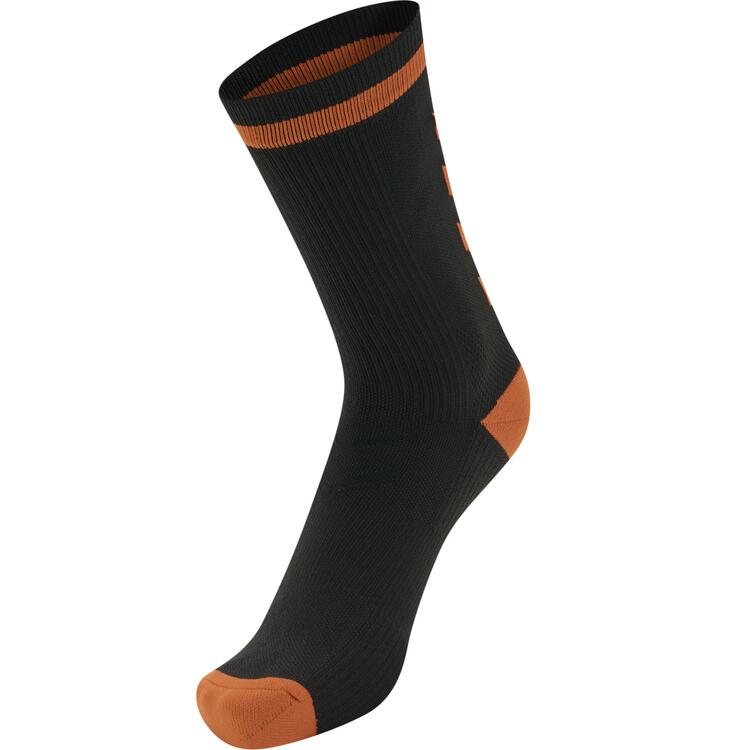 hummel Elite Indoor Socken LOW BLACK/ORANGE TIGER 204043-2461 Gr....