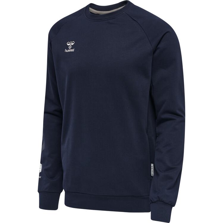 hummel Move Grid Baumwoll Sweatshirt 214788 MARINE - Gr. M