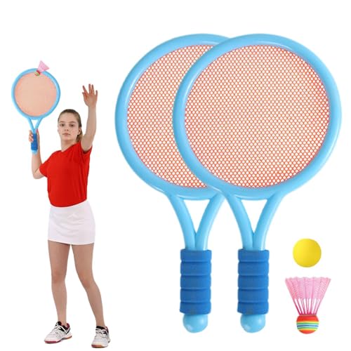 biteatey Indoor-Badminton-Set, Kinder-Badmintonschläger | Professionelles Indoor-Badmintonschläger-Set - Unterhaltsame und interaktive Spiel-Badmintonausrüstung für Kinder, Jungen und Mädchen, von biteatey
