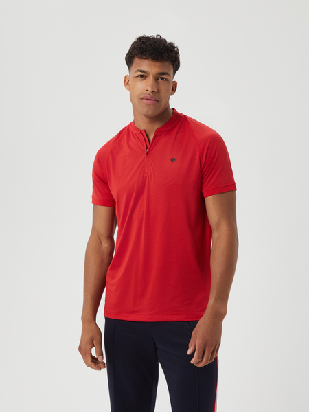 Björn Borg Ace Performance Zip Polo Rot, S von björn borg