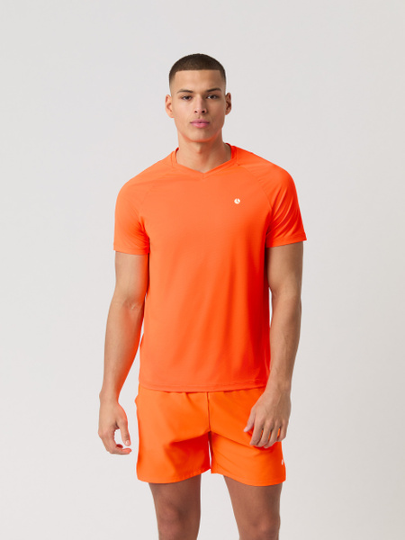 Björn Borg Ace V-neck T-shirt Orange, L Björn Borg Ace V-neck T-shirt Orange, L von björn borg