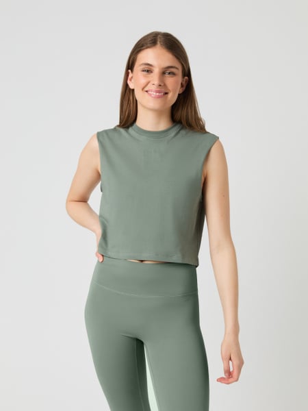 Björn Borg Borg Cropped Tank Top Grün, S Björn Borg Borg Cropped Tank Top Grün, S von björn borg