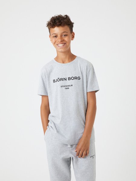 Björn Borg Borg Logo T-shirt Grau, 122-128 von björn borg