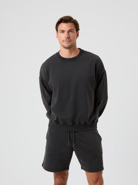 Björn Borg Borg Oversized Washed Sweatshirt Schwarz, S Björn Borg Borg Oversized Washed Sweatshirt Schwarz, S von björn borg