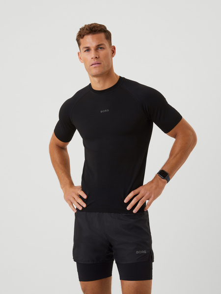 Björn Borg Borg Running Seamless T-shirt Schwarz, L von björn borg