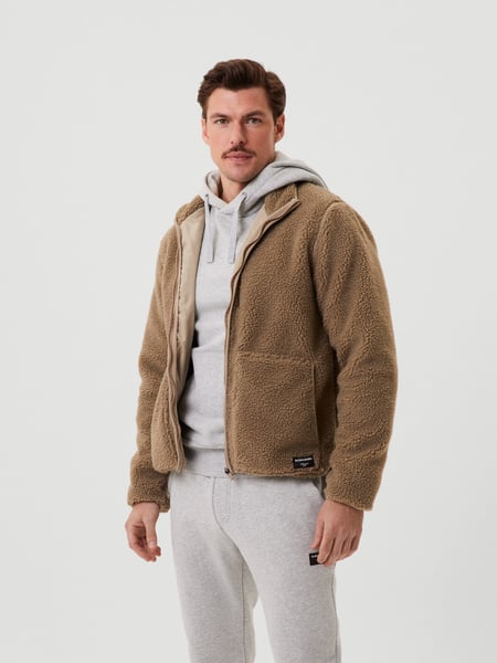 Björn Borg Centre Pile Fleece Jacket Beige , M von björn borg