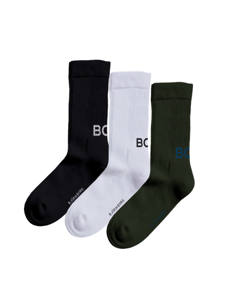 Björn Borg Core Crew Polyamide Sock 3-pack Mehrfarbig, 41-45 von björn borg